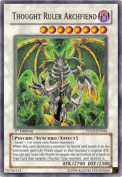 Thought Ruler Archfiend [TDGS-EN044] Ultra Rare | Galactic Gamez