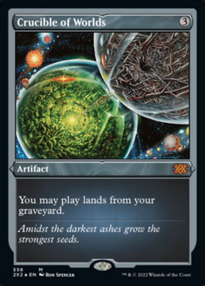 Crucible of Worlds (Foil Etched) [Double Masters 2022] | Galactic Gamez