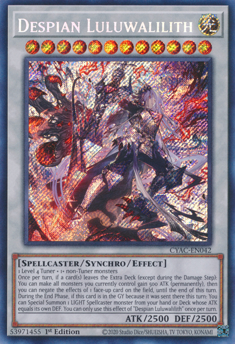 Despian Luluwalilith [CYAC-EN042] Secret Rare | Galactic Gamez