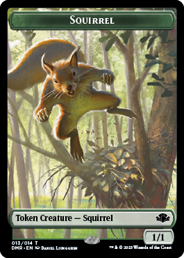 Zombie // Squirrel Double-Sided Token [Dominaria Remastered Tokens] | Galactic Gamez