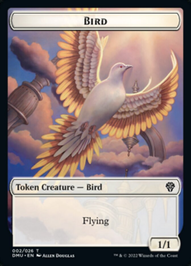 Bird (002) // Dragon Double-sided Token [Dominaria United Tokens] | Galactic Gamez