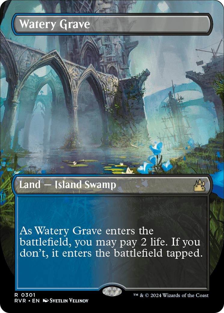 Watery Grave (Borderless) [Ravnica Remastered] | Galactic Gamez