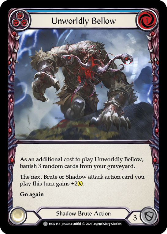 Unworldly Bellow (Blue) [MON152] 1st Edition Normal | Galactic Gamez