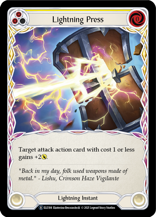 Lightning Press (Yellow) [U-ELE184] Unlimited Normal | Galactic Gamez