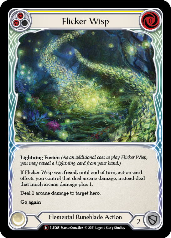 Flicker Wisp [U-ELE065] Unlimited Rainbow Foil | Galactic Gamez