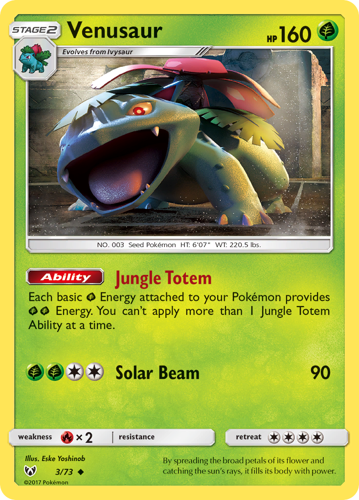 Venusaur (3/73) [Sun & Moon: Shining Legends] | Galactic Gamez