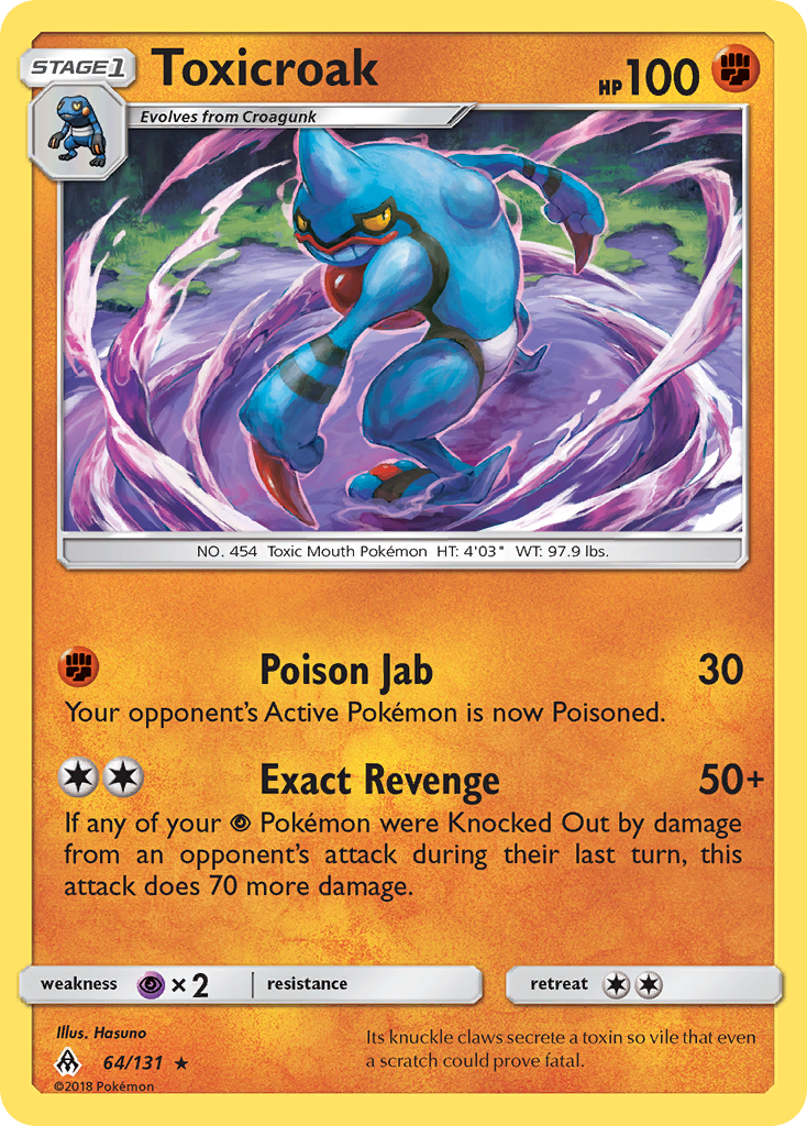 Toxicroak (64/131) [Sun & Moon: Forbidden Light] | Galactic Gamez