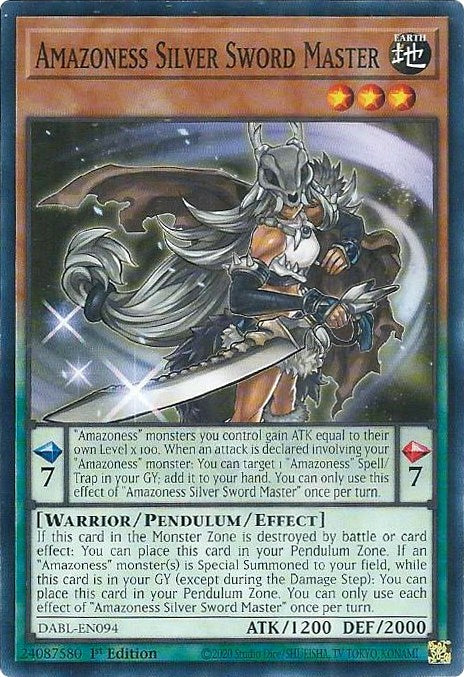 Amazoness Silver Sword Master [DABL-EN094] Common | Galactic Gamez