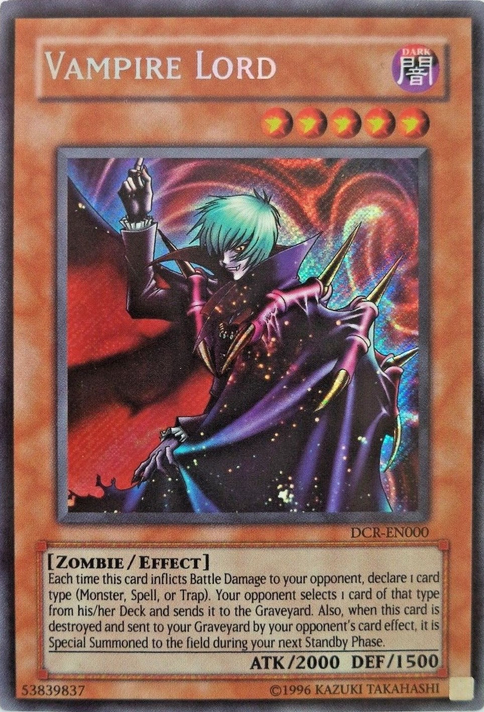 Vampire Lord [DCR-EN000] Secret Rare | Galactic Gamez