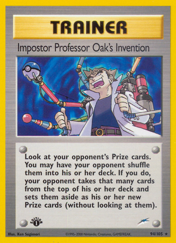 Impostor Professor Oak's Invention (94/105) [Neo Destiny 1st Edition] | Galactic Gamez