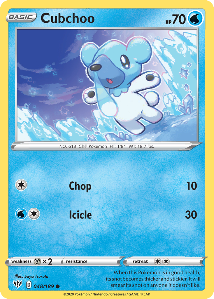 Cubchoo (048/189) [Sword & Shield: Darkness Ablaze] | Galactic Gamez