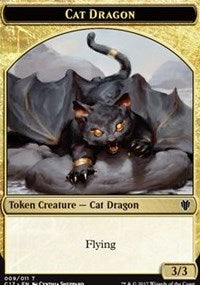 Cat Dragon (009) // Dragon (006) Double-sided Token [Commander 2017 Tokens] | Galactic Gamez
