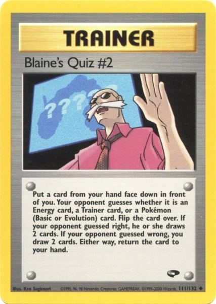 Blaine's Quiz #2 (111/132) [Gym Challenge Unlimited] | Galactic Gamez