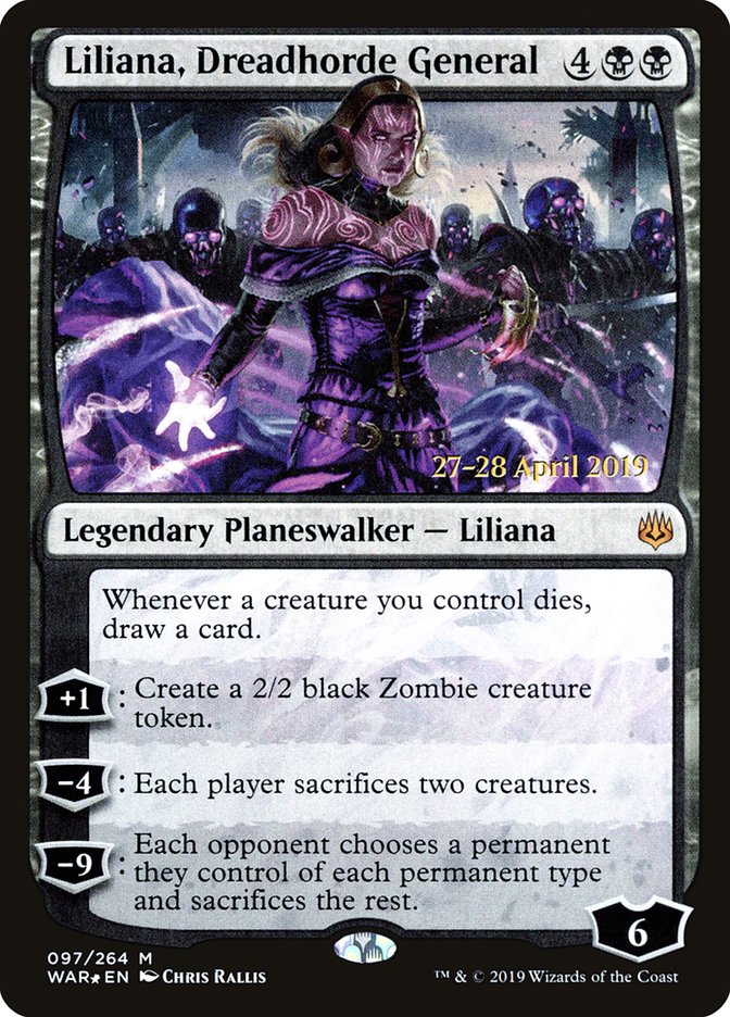 Liliana, Dreadhorde General  [War of the Spark Prerelease Promos] | Galactic Gamez