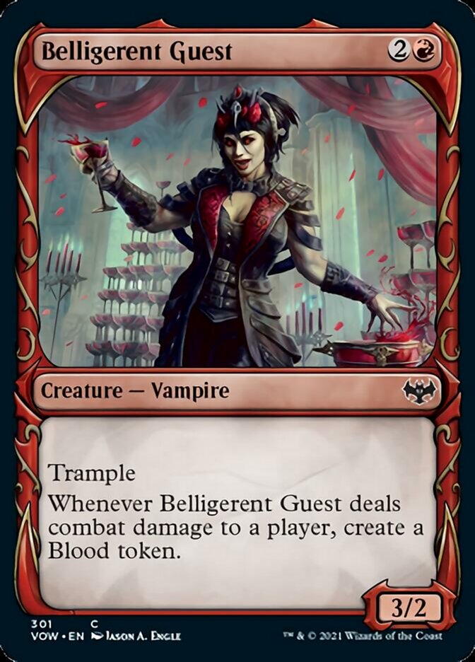 Belligerent Guest (Showcase Fang Frame) [Innistrad: Crimson Vow] | Galactic Gamez