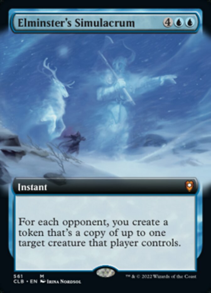 Elminster's Simulacrum (Extended Art) [Commander Legends: Battle for Baldur's Gate] | Galactic Gamez