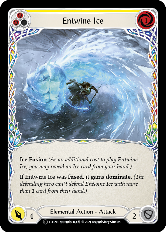 Entwine Ice (Yellow) [U-ELE098] Unlimited Rainbow Foil | Galactic Gamez