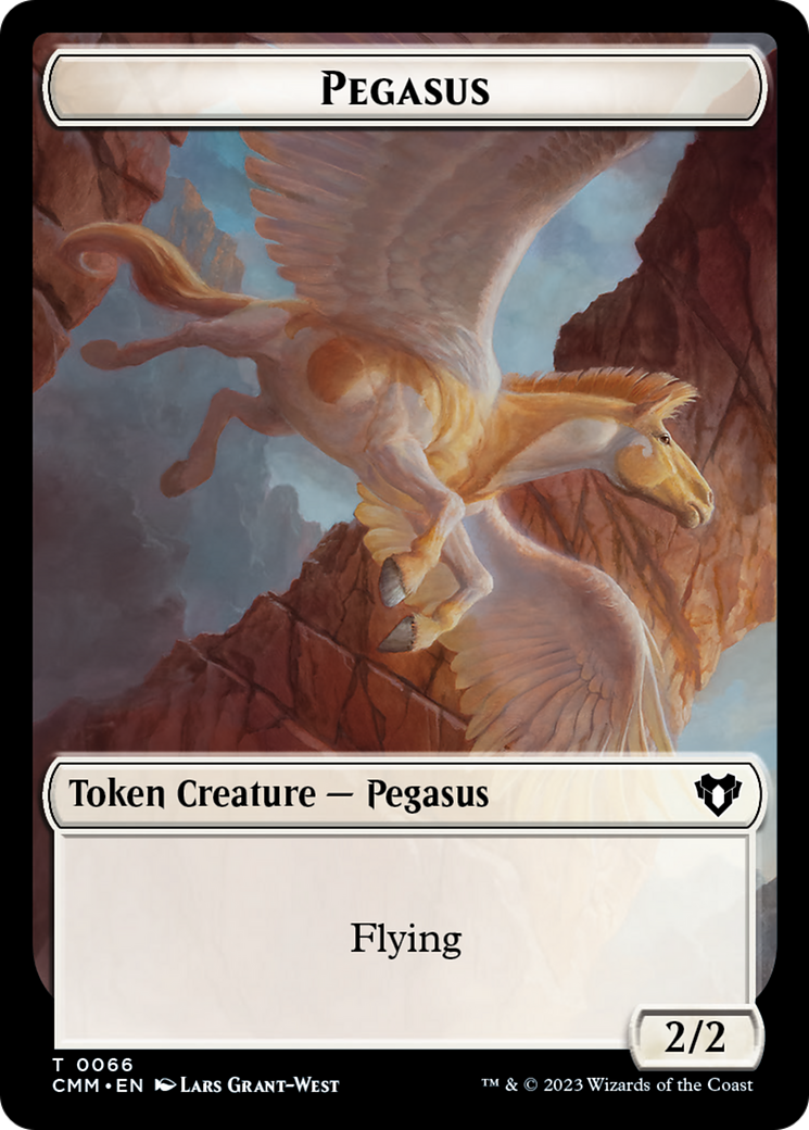 Copy (54) // Pegasus Double-Sided Token [Commander Masters Tokens] | Galactic Gamez