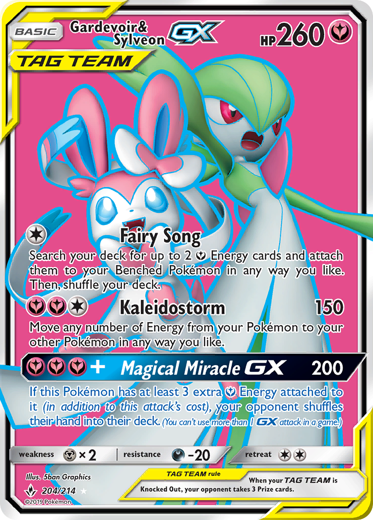 Gardevoir & Sylveon GX (204/214) [Sun & Moon: Unbroken Bonds] | Galactic Gamez