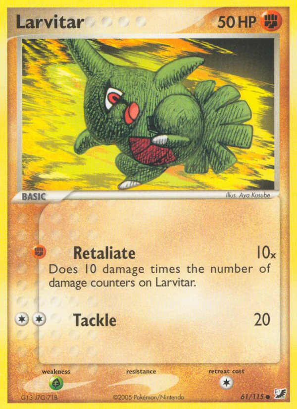 Larvitar (61/115) [EX: Unseen Forces] | Galactic Gamez
