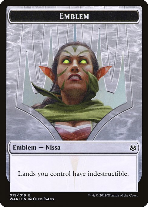 Nissa, Who Shakes the World Emblem [War of the Spark Tokens] | Galactic Gamez