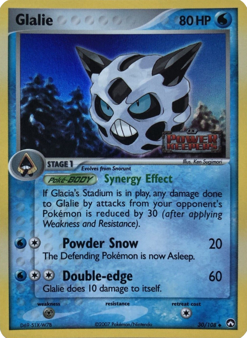 Glalie (30/108) (Stamped) [EX: Power Keepers] | Galactic Gamez