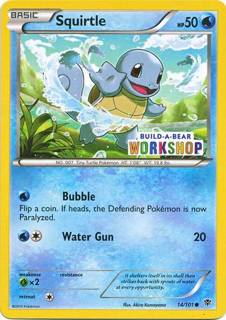 Squirtle (14/101) (Build A Bear Workshop Exclusive) [Black & White: Plasma Blast] | Galactic Gamez