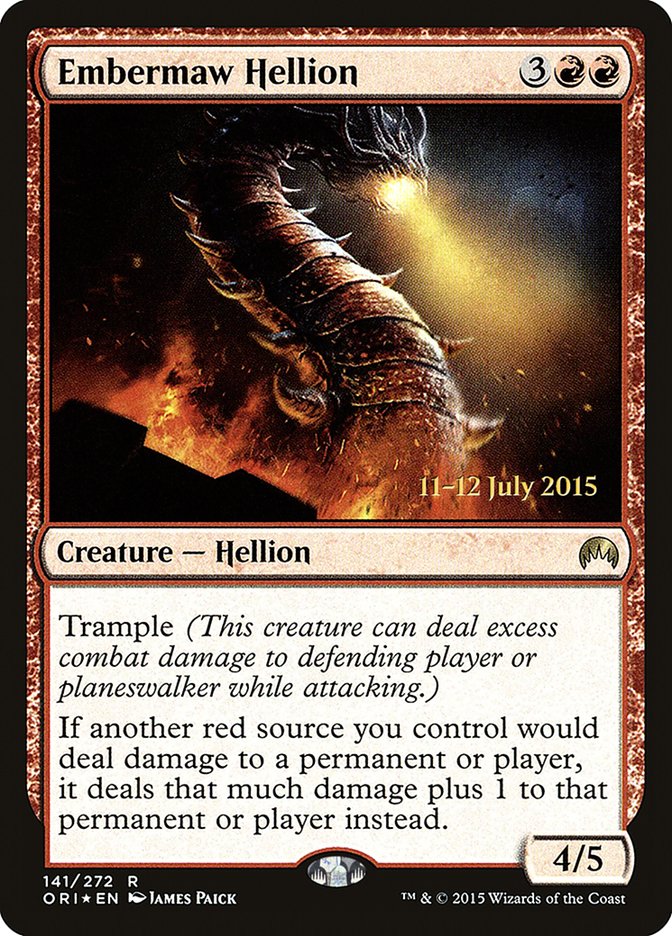 Embermaw Hellion [Magic Origins Prerelease Promos] | Galactic Gamez