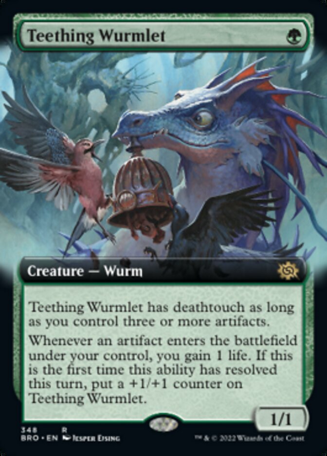 Teething Wurmlet (Extended Art) [The Brothers' War] | Galactic Gamez