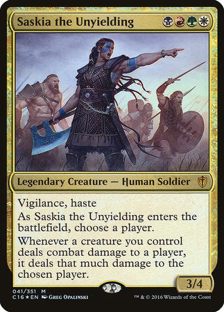 Saskia the Unyielding (Commander 2016) [Commander 2016 Oversized] | Galactic Gamez