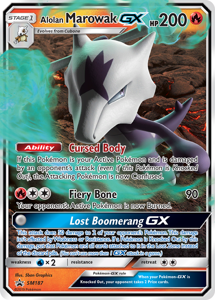 Alolan Marowak GX (SM187) [Sun & Moon: Black Star Promos] | Galactic Gamez