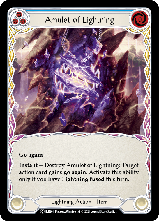 Amulet of Lightning [U-ELE201] Unlimited Rainbow Foil | Galactic Gamez