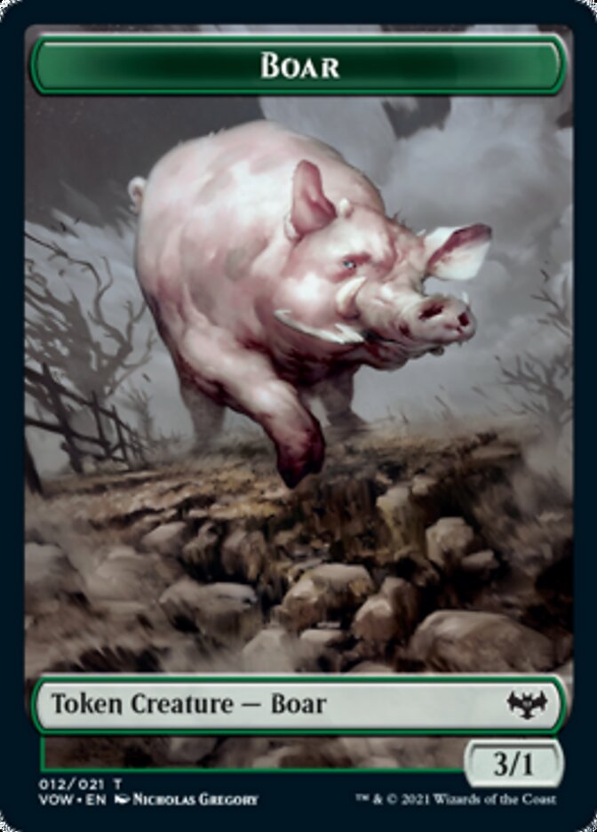 Boar Token [Innistrad: Crimson Vow Tokens] | Galactic Gamez