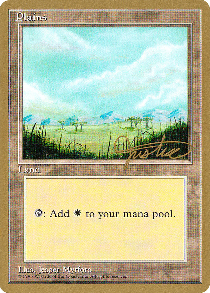 Plains (mj365) (Mark Justice) [Pro Tour Collector Set] | Galactic Gamez