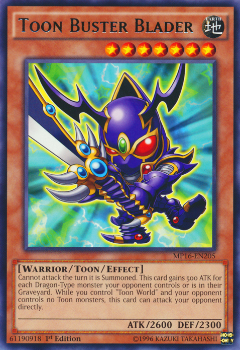 Toon Buster Blader [MP16-EN205] Rare | Galactic Gamez