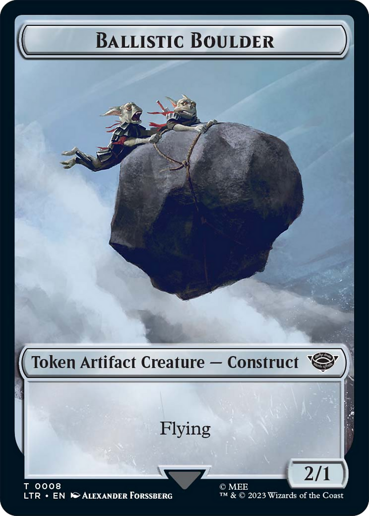 Ballistic Boulder // Food Token (11) Double-Sided Token [The Lord of the Rings: Tales of Middle-Earth Tokens] | Galactic Gamez