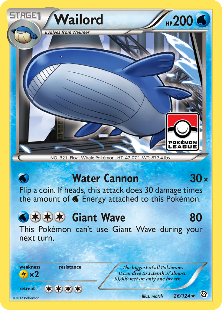 Wailord (26/124) [Black & White: Dragons Exalted] | Galactic Gamez