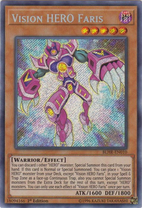 Vision HERO Faris [BLHR-EN010] Secret Rare | Galactic Gamez