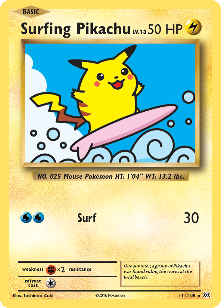 Surfing Pikachu (111/108) [XY: Evolutions] | Galactic Gamez