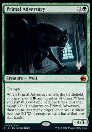 Primal Adversary (Promo Pack) [Innistrad: Midnight Hunt Promos] | Galactic Gamez