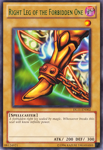 Right Leg of the Forbidden One (Green) [DL11-EN002] Rare | Galactic Gamez