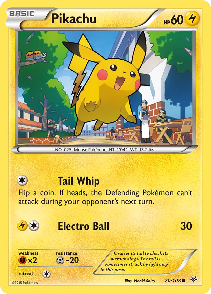 Pikachu (20/108) [XY: Roaring Skies] | Galactic Gamez