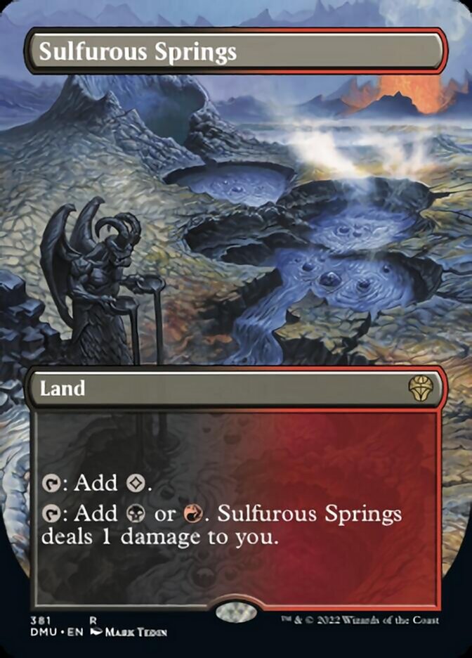 Sulfurous Springs (Borderless Alternate Art) [Dominaria United] | Galactic Gamez