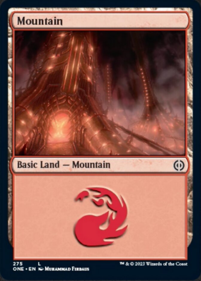 Mountain (275) [Phyrexia: All Will Be One] | Galactic Gamez