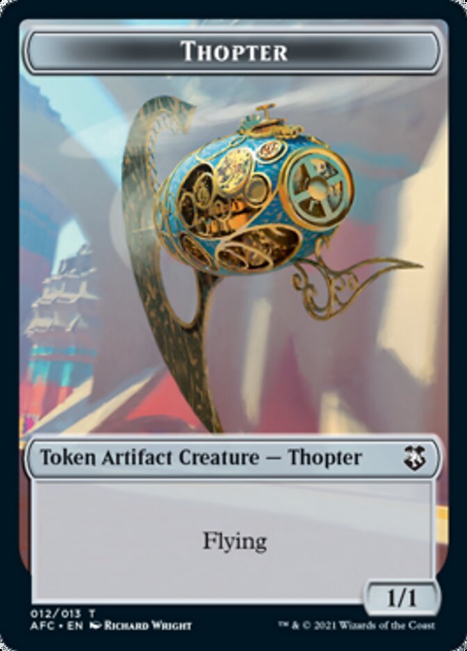 Thopter // Treasure Double-sided Token [Dungeons & Dragons: Adventures in the Forgotten Realms Commander Tokens] | Galactic Gamez