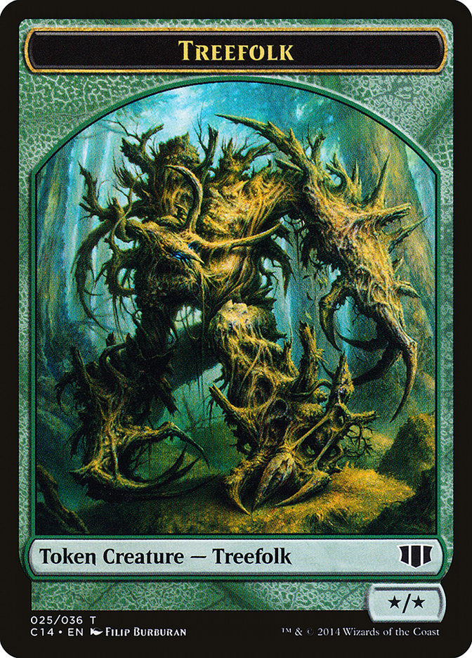 Treefolk // Wolf Double-sided Token [Commander 2014 Tokens] | Galactic Gamez