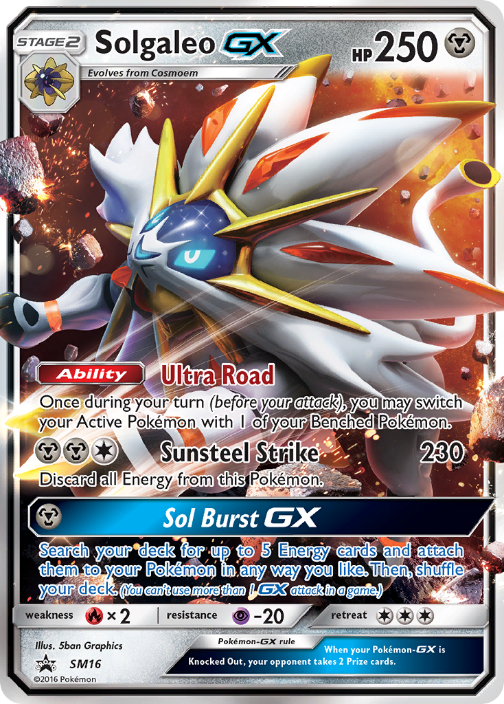 Solgaleo GX (SM16) [Sun & Moon: Black Star Promos] | Galactic Gamez