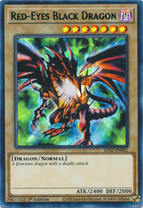 Red-Eyes Black Dragon (Green) [LDS1-EN001] Ultra Rare | Galactic Gamez