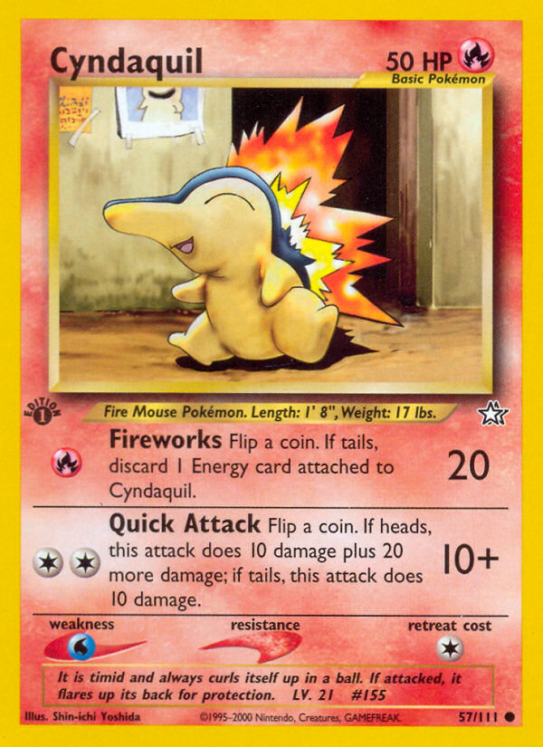 Cyndaquil (57/111) [Neo Genesis 1st Edition] | Galactic Gamez