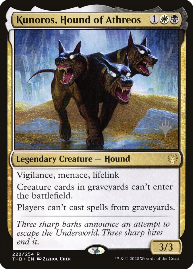 Kunoros, Hound of Athreos (Promo Pack) [Theros Beyond Death Promos] | Galactic Gamez